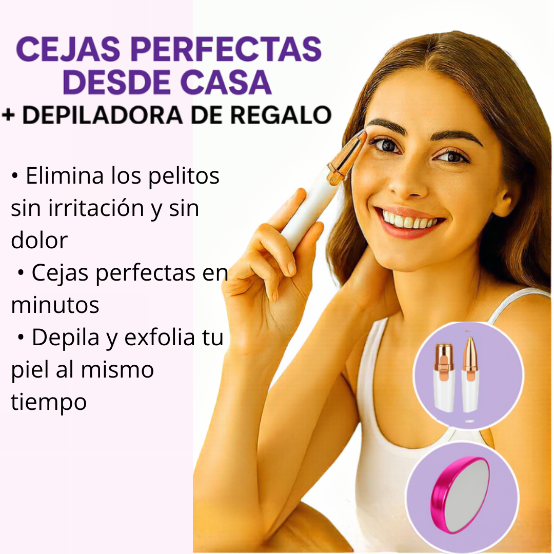 DEPILADORA FACIAL Y CEJAS 2 EN 1 + DEPILADORA CORPORAL DE REGALO