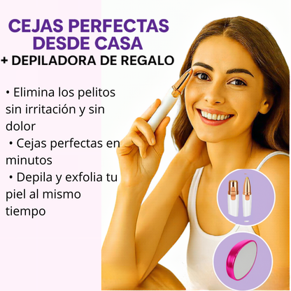 DEPILADORA FACIAL Y CEJAS 2 EN 1 + DEPILADORA CORPORAL DE REGALO