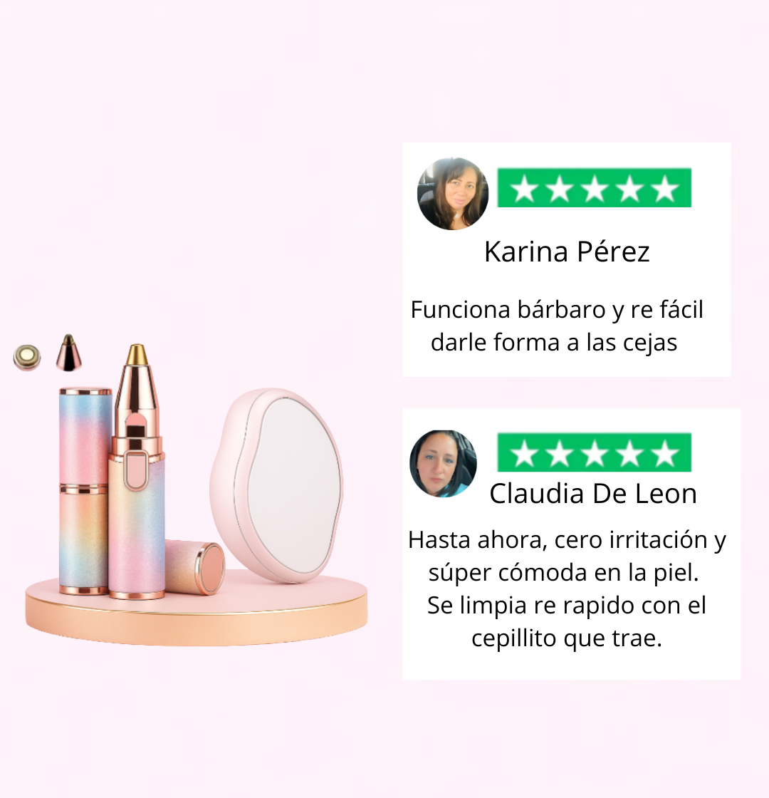 DEPILADORA FACIAL Y CEJAS 2 EN 1 + DEPILADORA CORPORAL DE REGALO