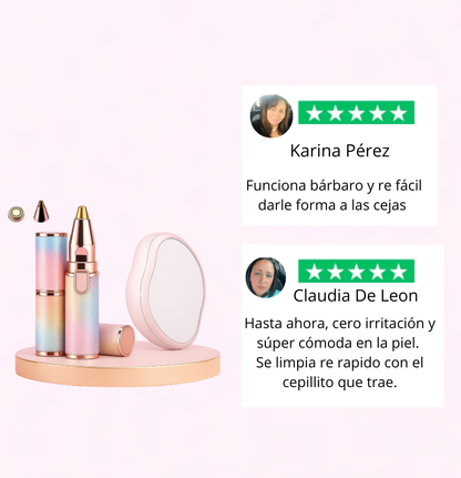DEPILADORA FACIAL Y CEJAS 2 EN 1 + DEPILADORA CORPORAL DE REGALO